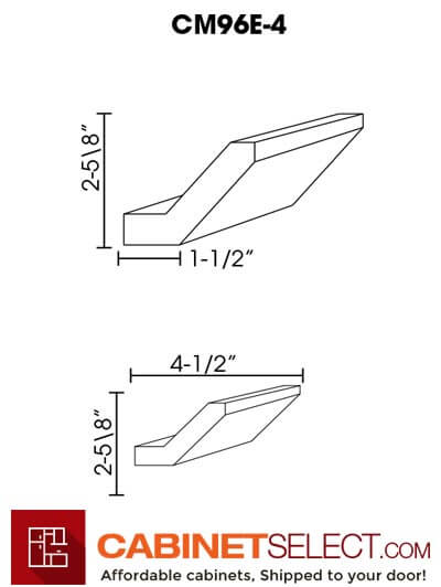 TW-CM96E-4: Uptown White Crown Molding