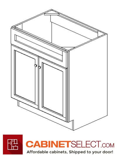 AH-S3021B-34-1/2″: Homestead Oak Shaker 30″ Sink Base Vanity