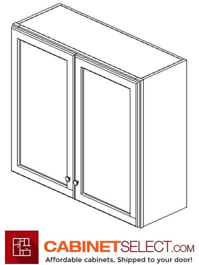 PS-W3336B: Petit Sand Shaker 33″ Double Door Wall Cabinet
