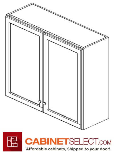 AZ-W3636B: Champagne Shaker 36″ Double Door Wall Cabinet