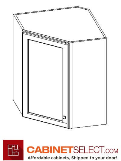 AH-WDC2436: Homestead Oak Shaker 24″ Diagonal Corner Wall Cabinet