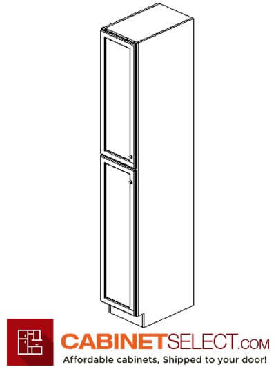 AA-WP1596: Blaze Black Shaker 15″ 2 Door Pantry Cabinet