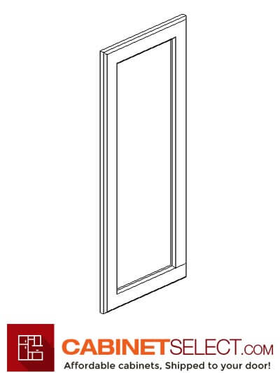 12 in. W x 36 in. H  End Decorative Door – Lait Grey Shaker
