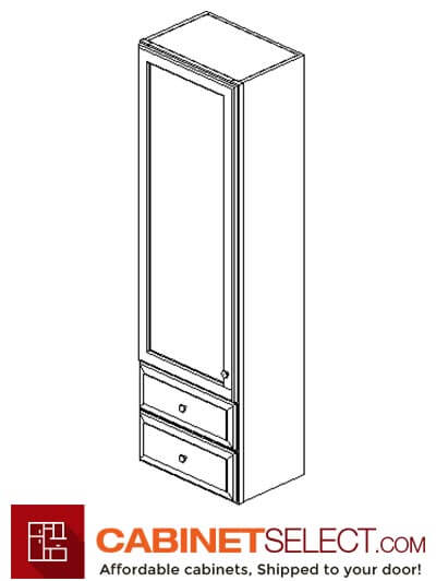 AG-W2D1854: Greystone Shaker 18" 2 DrAGer Wall Cabinet
