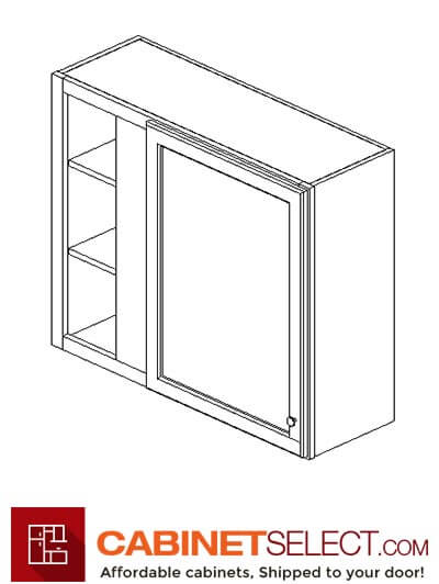 AG-WBLC39/42-3642: Greystone Shaker 39″ 1 Door Blind Corner Wall Cabinet
