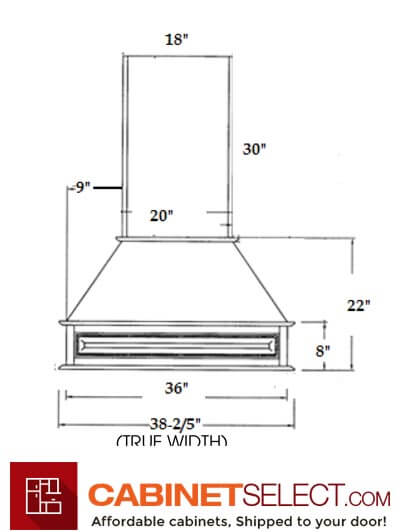 AG-CWH36: Greystone Shaker 36″ Range Hood