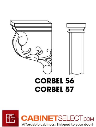 AW-CORBEL56: Ice White Shaker 56 Corbel