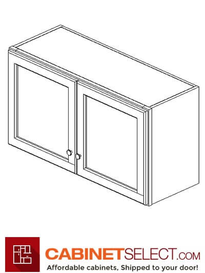 SL-W3618B: Signature Pearl 36″ Double Door Bridge Wall Cabinet
