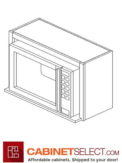TW-MWO3018PM-12: Uptown White 30″ Microwave Wall Cabinet