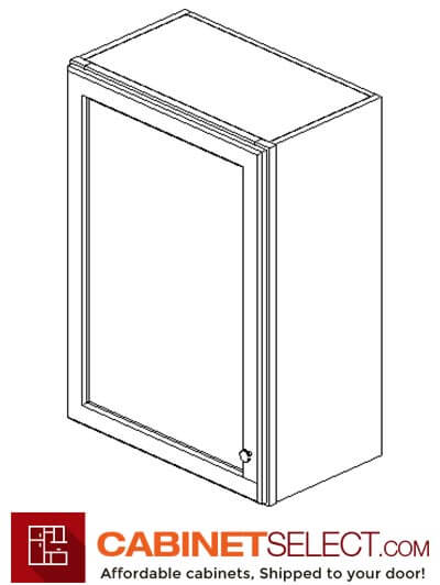 TW-W2136: Uptown White 21" Single Door Wall Cabinet