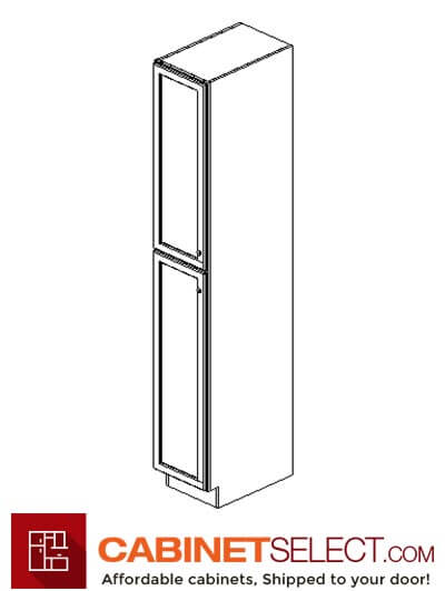TW-WP1584: Uptown White 15″ 2 Door Pantry Cabinet