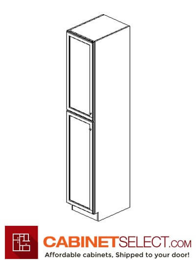 TW-WP1884: Uptown White 18" 1 Door Pantry Cabinet