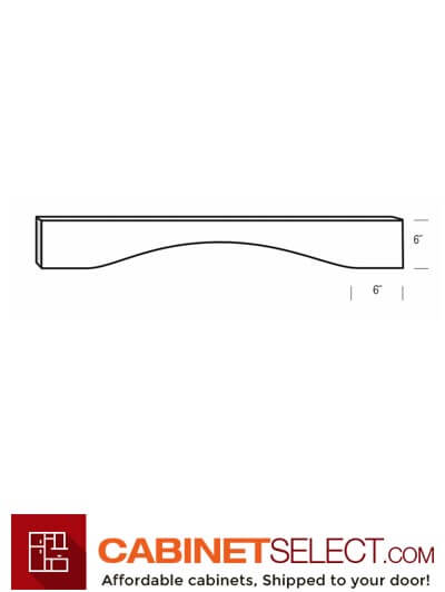 AG-VAL48B: Greystone Shaker 48″ Arched Valance
