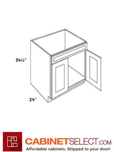 L02-SB27: Luxor Smokey Grey 27″ Sink base Cabinet