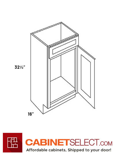 L06-V1816: Luxor Cinnamon 18″ Single Door Vanity Sink Base Cabinet