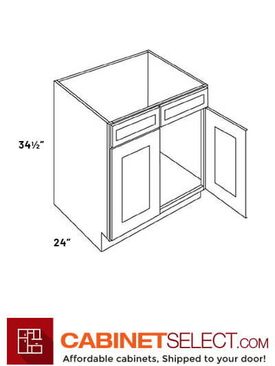 L02-SB39: Luxor Smokey Grey 39″ Sink base Cabinet