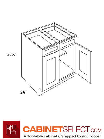 L10-B30HA: Luxor White 30″ Double Door Base Cabinet ADA