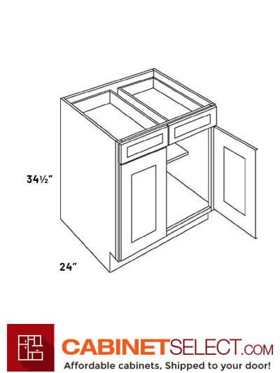 L10-B30: Luxor White 30″ Double Door Base Cabinet