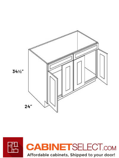 L11-SB48: Luxor Espresso 48″ Four Door Sink base Cabinet