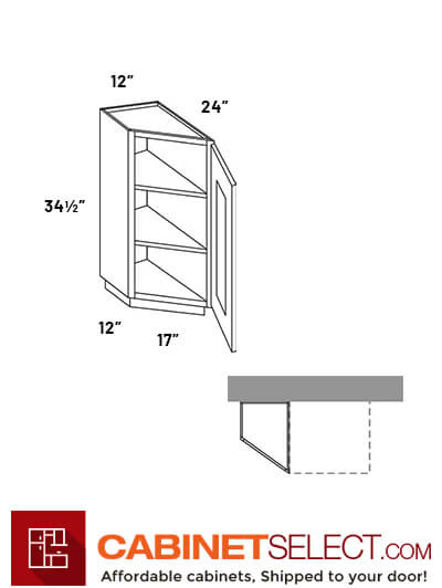L06-BTC2412: Luxor Cinnamon 12″ Angle Base End Cabinet