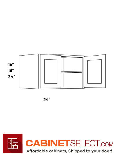 L02-W301524: Luxor Smokey Grey 30″ Double Door Wall Refrigerator Cabinet