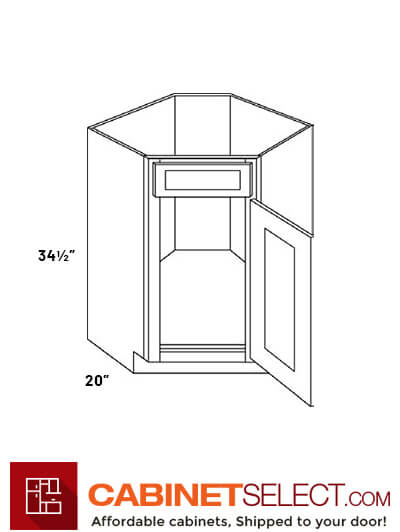 L11-CSB36: Luxor Espresso 36″ Diagonal Corner Sink Cabinet