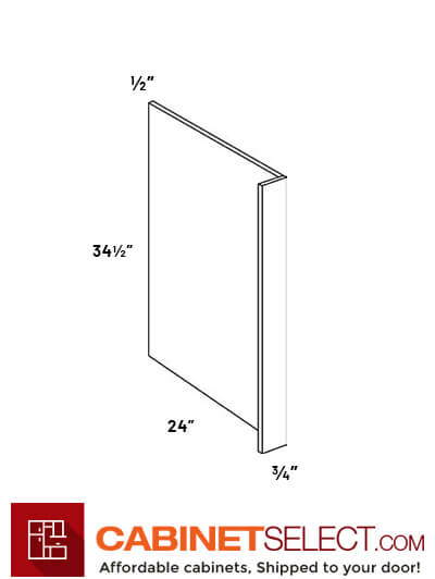 L10-DWR3: Luxor White 3″ Dishwasher Panel Return