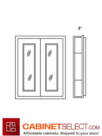 L10-MC3630: Luxor White 36″ Double Door Medicine Cabinet