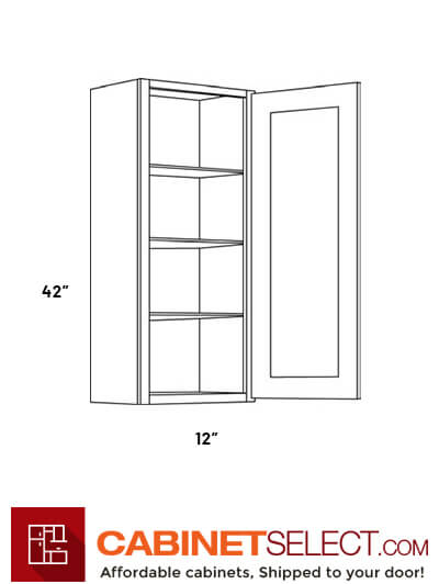 L02-W1542: Luxor Smokey Grey 15″ SIngle Door Wall Cabinet