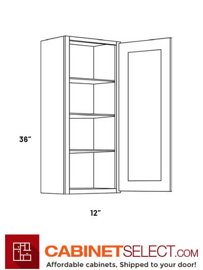 L02-W2136: Luxor Smokey Grey 21″ Single Door Wall Cabinet