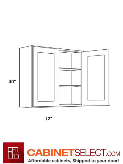 L10-W2430: Luxor White 24″ Double Door Wall Cabinet
