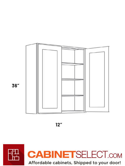 L02-W2736: Luxor Smokey Grey 27″ Double Door Wall Cabinet