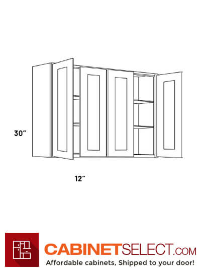 L11-W4830: Luxor Espresso 48″ Four Door Wall Cabinet