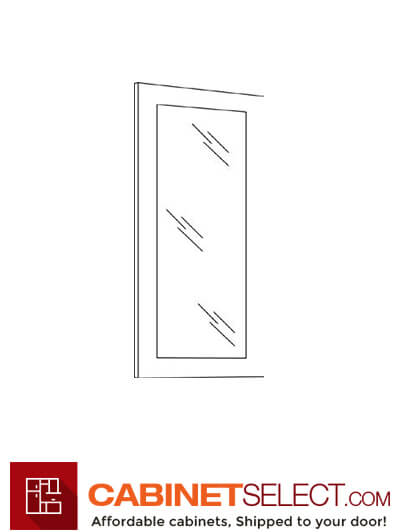 L10-GDCW2436: Luxor White 24″ Corner Wall Glass Door