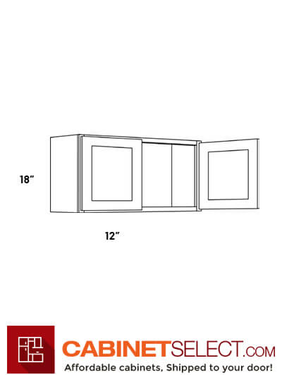 L02-W3018: Luxor Smokey Grey 30″ Double Door Bridge Cabinet