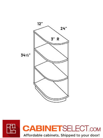 L10-BS24: Luxor White 24″ Knick Knack Base Shelf