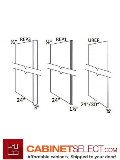 L02-UREP24: Luxor Smokey Grey Universal Refrigerator Wall Panel(24″ deep)