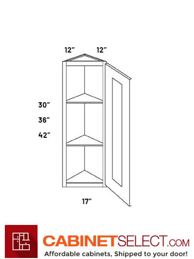 L02-WEC1236: Luxor Smokey Grey 12″ Single Door Wall End Cabinets