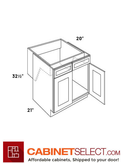 L10-V3621-HR: Luxor White 36″ Vanity Drawer Base Cabinets Removable Vanity Sink Base Cabinets ADA
