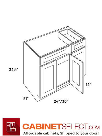 L06-VB4221: Luxor Cinnamon 42″ Double Door and Double Drawer Vanity Sink Base