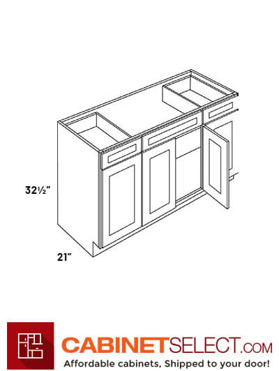 L06-VB4821: Luxor Cinnamon 48″ Double Door and Double Drawer Vanity Sink Base