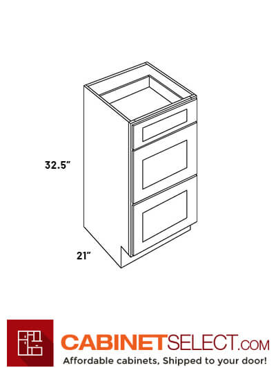 L06-VDB1821: Luxor Cinnamon 18″ Three Drawer Vanity base