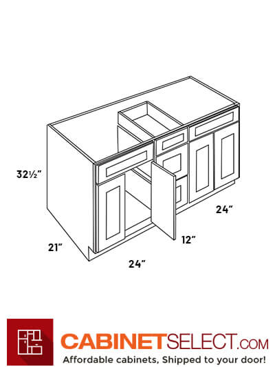 L06-VDB6021: Luxor Cinnamon 60″ Four Door and Three Drawer Vanity Sink Base