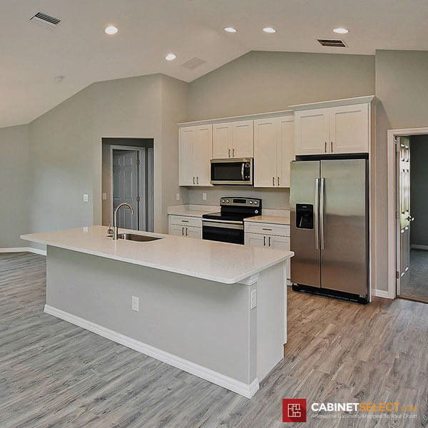 Ice White Shaker Kitchen Cabinets | CabinetSelect.com