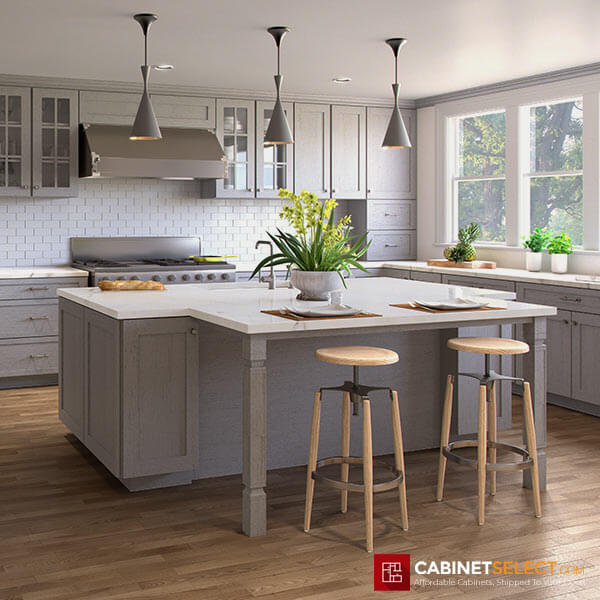Nova Light Grey Kitchen Cabinets | Grey Cabinets