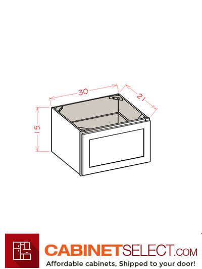 SD-1DB30: Shaker Dove 30″ One Drawer Base Cabinet