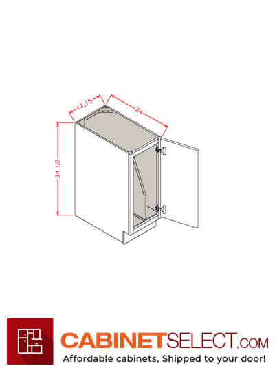 CW-B15FHTD: Casselberry Antique White 15″ Full Height Door Tray Divider Base Cabinet