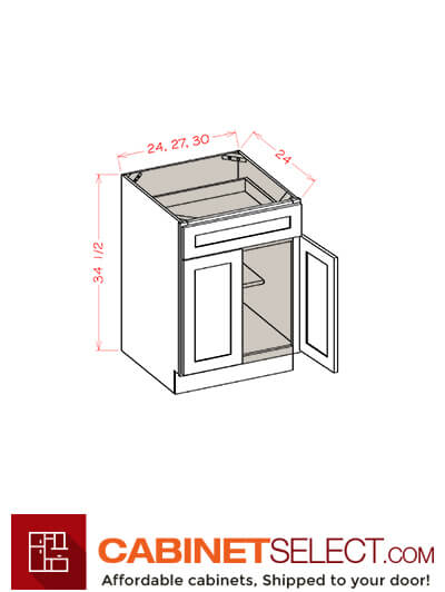 OS-B24: Oxford Green 24″ Double Door Single Drawer Cabinet