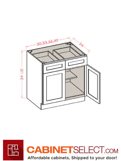 OS-B33: Oxford Green 33″ Double Door Double Drawer Cabinet