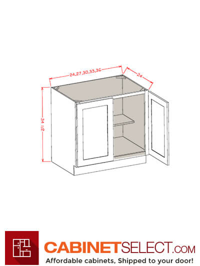 OM-B30FH: Oxford Mist 30″ Double Door Base Cabinet